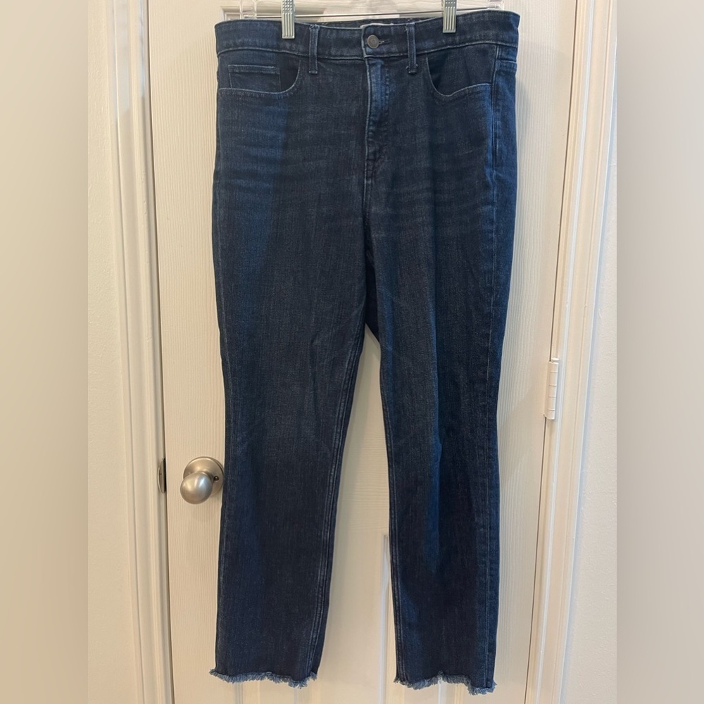 Vineyard‎ Vines Women’s Denim Jeans 30 High Rise Dark Wash Raw Hem Whiskers
